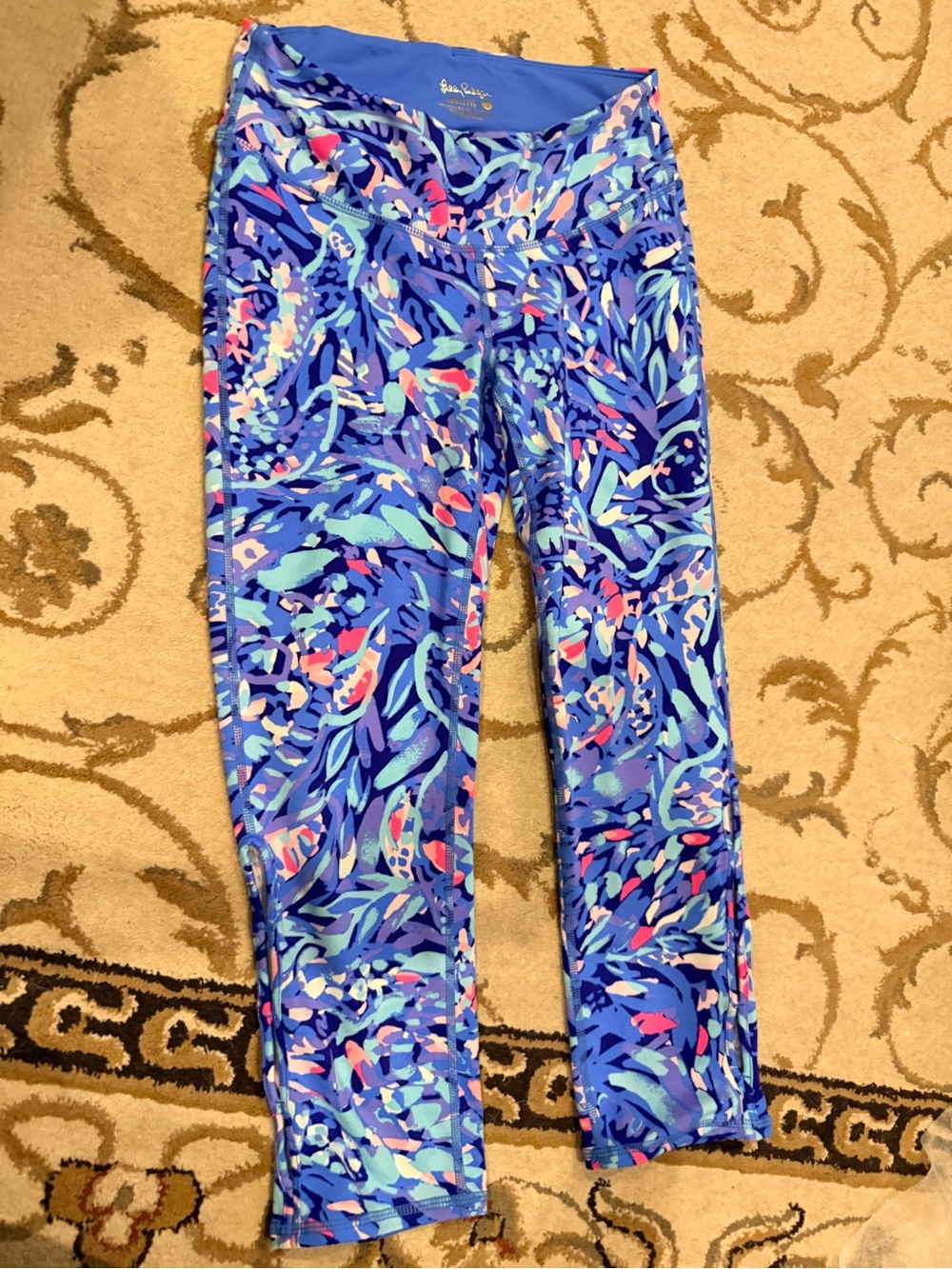 Lilly Pulitzer Blue Multi-Color Leggings